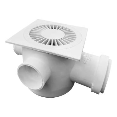 Imagem de Caixa Sifonada Quadrada Branca 100X100X50 Pvc