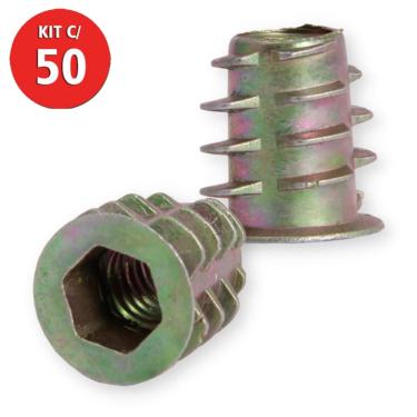 Imagem de Bucha Americana M6 x 13mm Zamac Belenus 50 PÇ