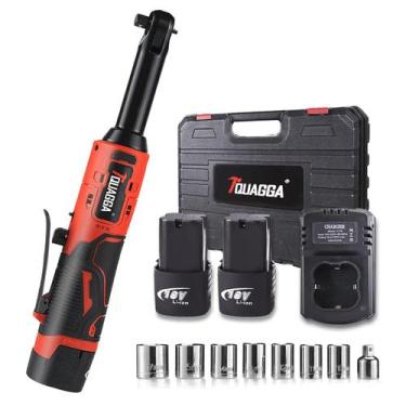 Imagem de Chave de catraca elétrica TQUAGGA 3/8 sem fio 18V 45 Ft-Lbs