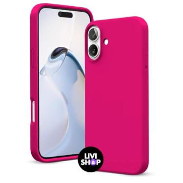 Imagem de Capa Case Capinha Para iPhone 16 Silicone Com Bordas Elevadas Aveludada Forro Premium (ROSA PINK)