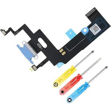 Imagem de Conector de base Mmobiel compatível com iPhone XR 6,1 pol. ( ) Porta de carregamento Flex incl. Chave de fenda, Azul