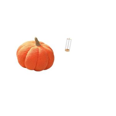 Imagem de Fenteer Almofada de Pelúcia de Abóbora de Halloween para Sofá, Organizador de Palha, Travesseiro Decorativo para Quarto, Balcão de Quarto, Pincéis de Maquiage