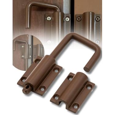 Imagem de Trinco Camarão giratório 1pç Marrom Ferrolho Porta Sanfona Madeira 4 cores a sua escolha