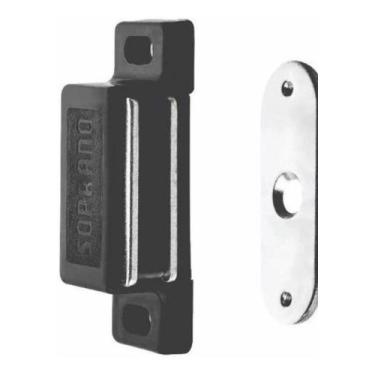 Imagem de 12 Unidades Fecho Magnético Porta Guarda Roupa Cor Preto - comercialol