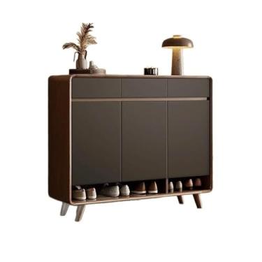 Imagem de hezhuhe2258 Banco de sapato armário de sapatos entrada doméstica corredor externo entrada entrada interna multi-camada hall de entrada integrado para entrada (pequeno)