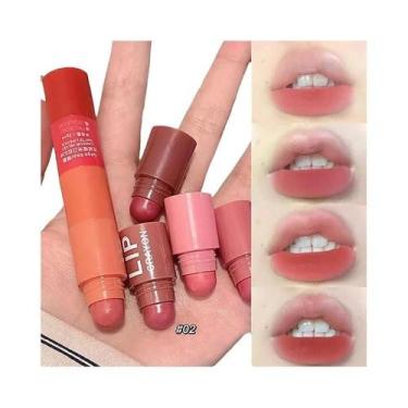 Imagem de Batom Fosco Veludo Vermelho Rosa Gege Bear - 4 em 1, Longa Duração e à