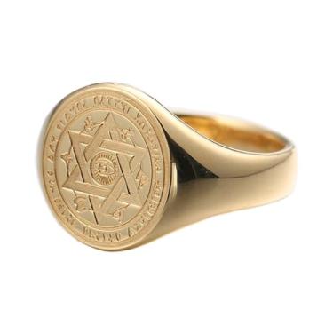 Imagem de Anel masculino ajustável de aço inoxidável com olho turco estrela de Davi, Aço inoxidável, Sem pedra preciosa