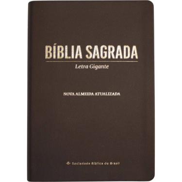 Imagem de Bíblia Sagrada NAA Nova Almeida Atualizada Letra gigante Marrom