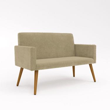Imagem de Sofá Namoradeira 2 Lugares - Balaqui Decor Cor:capuccino