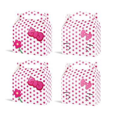 Imagem de Sumalon 36 caixas de lembrancinhas de festa com alças, caixas de doces dobráveis de papel de 15 cm, caixas de presente para aniversário, chá de bebê, casamento, decorações de artigos de festa infantil