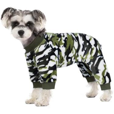 Imagem de AITOLI Pijamas Para Cães Pequenos, Macacão De Inverno Camuflado, Veludo Quente Filhotes, Bodies Cães, Roupas Meninos E Meninas, Chihuahua, Yorkshire, Xícara Chá, Schnauzer, O Frio