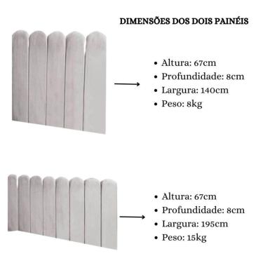 Imagem de Cabeceira Painel Cama Casal Box Nuvem Suede Sandy 140 Cm :cinza Claro