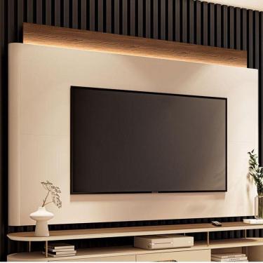 Imagem de Painel Suspenso Nobre Castanho Off White - Hb Móveis