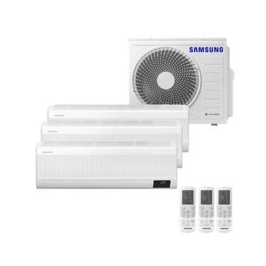 Imagem de Ar Condicionado Multi Tri Split Samsung Wind Free 24000 BTUs (2x9000+1x12000) Quente-Frio Inverter 220V