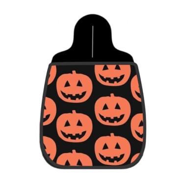 Imagem de Lixeira De Carro Organizador Lixinhocar Abóboras Jack-o'-lantern Preto