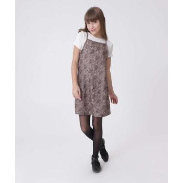 Imagem de Vestido Juvenil Sobreposição Manga Curta Marisa Tam 10-61035, 16, Off 