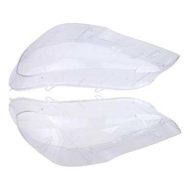 Imagem de DriveFix Par de capa de farol frontal esquerda direita extra transparente para BMW X5 E70 2008-2013 xDrive M Sport 3.0si 4.8i Luzes laterais do motorista e do passageiro Abajur