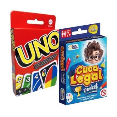 Imagem de Kit Jogo Uno Cartas + Cuca Legal Pocket Original Baralho - Pai & Filho