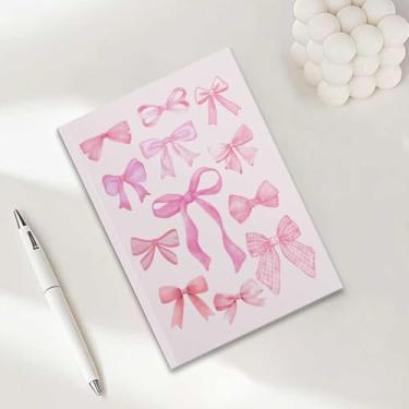 Imagem de Caderno com laço rosa, caderno A5 para anotações de escritório, agenda de 21 x 14,7 cm, agenda de viagem, 2