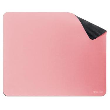 Imagem de Mouse Pad TopGet ProControl | Gamer & Home Office | Precisão, Deslize Suave | Base Borracha Antiderrapante, Poliéster Durável | 22x18 cm (Rosa Claro)