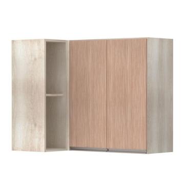 Imagem de Armário Canto Reto Conjugado 2 Portas C/Nicho Legno Crema