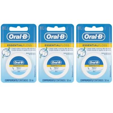 Imagem de Fio Dental Essential Floss Oral-B 50m Com 3 Unidades