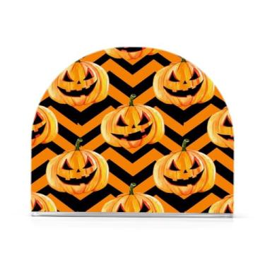 Imagem de JUZIHAI Lanternas de Aquarela de Halloween Porta-guardanapos para mesa Dispensador de guardanapo de acrílico Suporte de lenço independente de mesa para cozinha sala de jantar bar festa decoração de