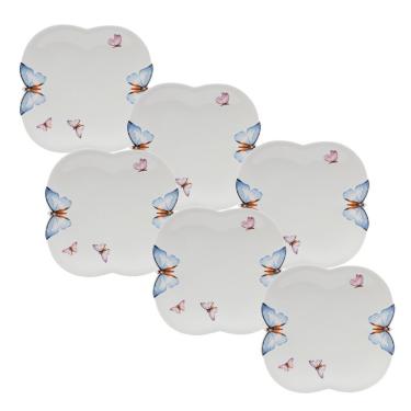 Imagem de Conjunto De Pratos Rasos 06 Peças Borboletas Wolff