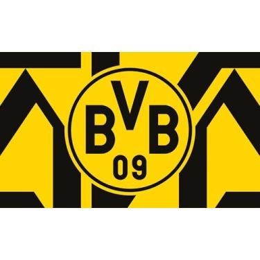 Imagem de Desert Cactus Bandeira do Borussia Dortmund FC BVB Alemanha Alemã Die Schwarzgelben Futebol 100% Poliéster Interior Exterior 0,9 x 1,5 m Bandeiras de Equipe (Bandeira H)