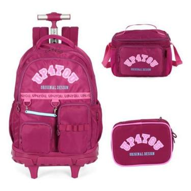 Imagem de Kit Mochila Rodinhas Lancheira E Estojo  Up4You