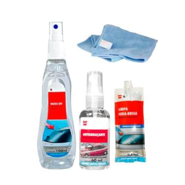 Imagem de Kit Para Brisa Vidros Melhor Visão Clara Water Off Antiembaçante Cuidado Automotivo