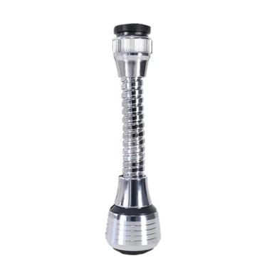Imagem de Extensor Flexível para Torneira 360°, Aço Inox e Plástico, 19cm x 3,5cm, 2 Tipos de Saída de Água, Instalação Sem Ferramentas