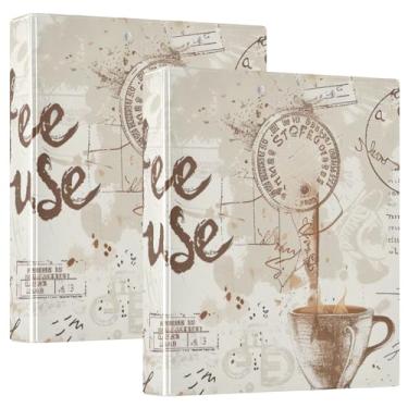 Imagem de Pasta de prancheta Coffee House com 3 argolas comporta 200 folhas, organizador de fichário de 2,5 cm para tamanho carta (21,6 cm x 28 cm), 1 pacote