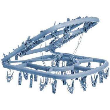 Imagem de Varal De Teto Para Roupa Íntima 48 Prendedores Portátil Dobrável Multi