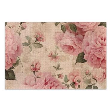 Imagem de Jigsaw 1000 quebra-cabeças para adultos vintage rosa impressão engraçado jogo de quebra-cabeça presente divertido adulto animal arte impressão, 75 x 40 centímetros