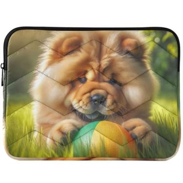Imagem de Capa para notebook personalizada Chow Chow cachorro fofo filhote fofo capa protetora para laptop com impressão divertida universal 13 14