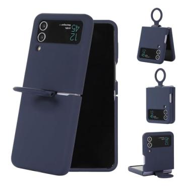 Imagem de Dpofirs Capa para z Flip 3 5g 2021, Capa de Telefone Slim Fit para z Flip3, Protetora de Telefone (Azul escuro)