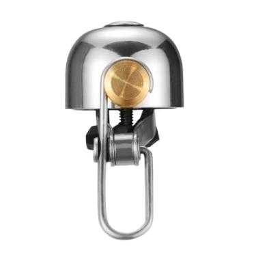 Imagem de Buzina retrô de bicicleta, sino de latão vintage, anel portátil, qualidade de som claro, acessórios de ciclismo de estrada mtb(15-1BLS)