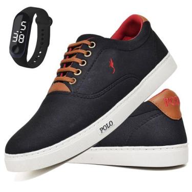 Imagem de Tênis Spatenis Masculino Leve em Lona Com Relógio Digital do 37 ao 46 