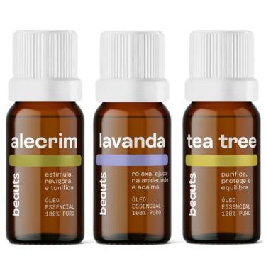 Imagem de Kit Óleo Essencial 3 unidades 100 Puro e Natural, 10 mL, Beauts Lavand