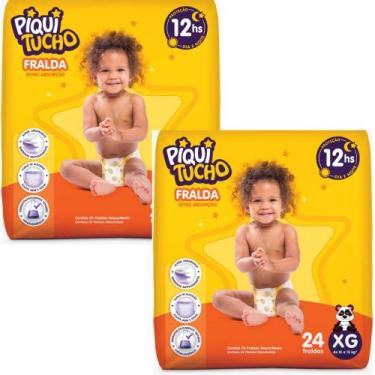Imagem de Kit 2 PCT Fralda Descartável Piquitucho Mega - Todos os tamanhos, XG