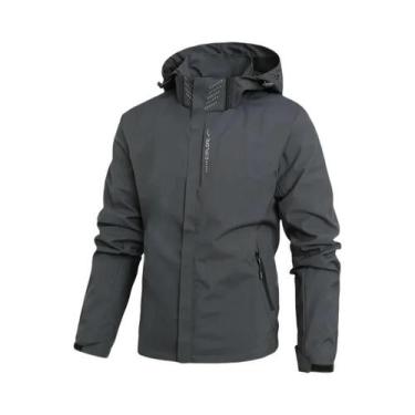 Imagem de Jaqueta De Chuva Leve E Impermeável Para Homens Com Capuz, À Prova De 