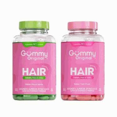 Imagem de Promopacks Gummy Hair Tutti Frutti (60 gomas) + Maçã Verde (60 gomas) 