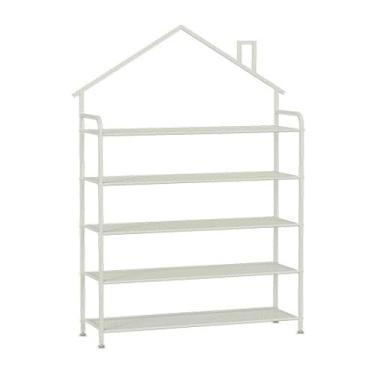 Imagem de Sapateira moderna de metal, armazenamento de prateleira de sapatos de 3/4/5/7 níveis de altura, organizador vertical para entrada, quarto, organizador de sapatos de vestiário (cor: dourado, tamanho