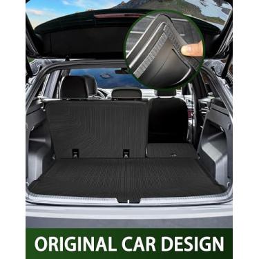 Imagem de CaBYbigG Forro de tapete de carga para Porsche Macan 2015-2024 acessórios para porta-malas forro protetor de capa de assento traseiro com tapete de encosto TPE