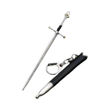 Imagem de Chaveiro De Metal Aragorn Narthil De 12cm, Espada Samurai Katana, Brin