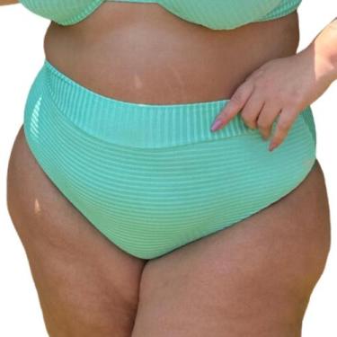Imagem de Calcinha Avulsa Plus Size Hot Pants Canelado - Califórnia Brasil, Verd