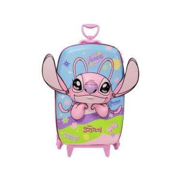 Imagem de Mochila Rodas Angel Mala 3D Impermeável Viagem Escolar Kids, Rosa