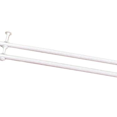 Imagem de Kit Varão Duplo Para Cortina 2,00m Vilela Pintura Epóxi 100% Ferro - Branco