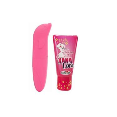 Imagem de Kit gel intimo efeito vibrador hot flowers + vibrador golfinho ponto g